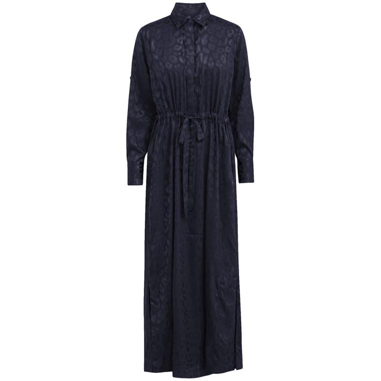 Karmamia Nakita Maxi Kjole, Navy Leo Jacquard